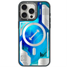 Blue Cyberpunk Luminous Quicksand iPhone 15 Promax Case