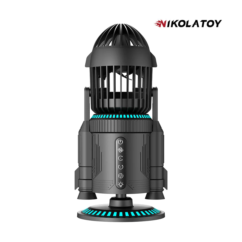 Creative Rocket Desktop Fan Ornaments Decorations Collection Science Discovery Toys - Black