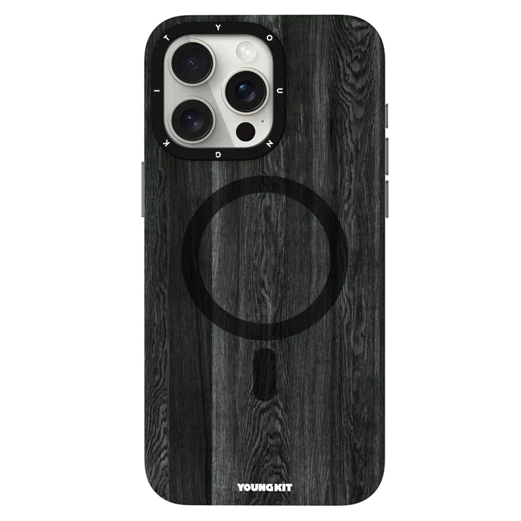 Youngkit Black woodland Magsafe case for iPhone 15 Pro