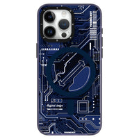 Youngkit Blue Futuristic case for iPhone 15 Pro