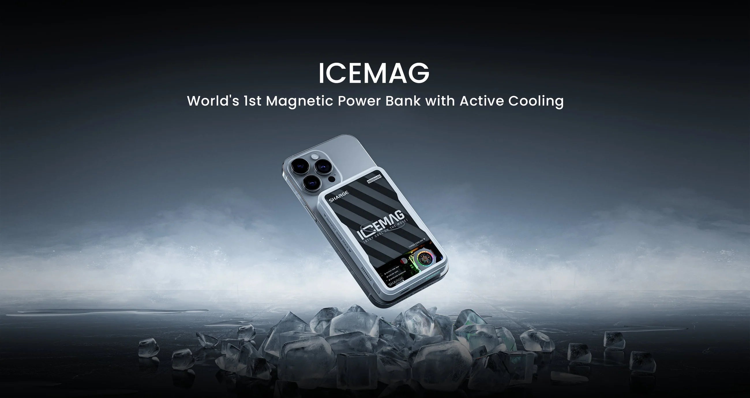 SHARGE ICEMAG Magnetic Power Bank - 10000mAh Battery