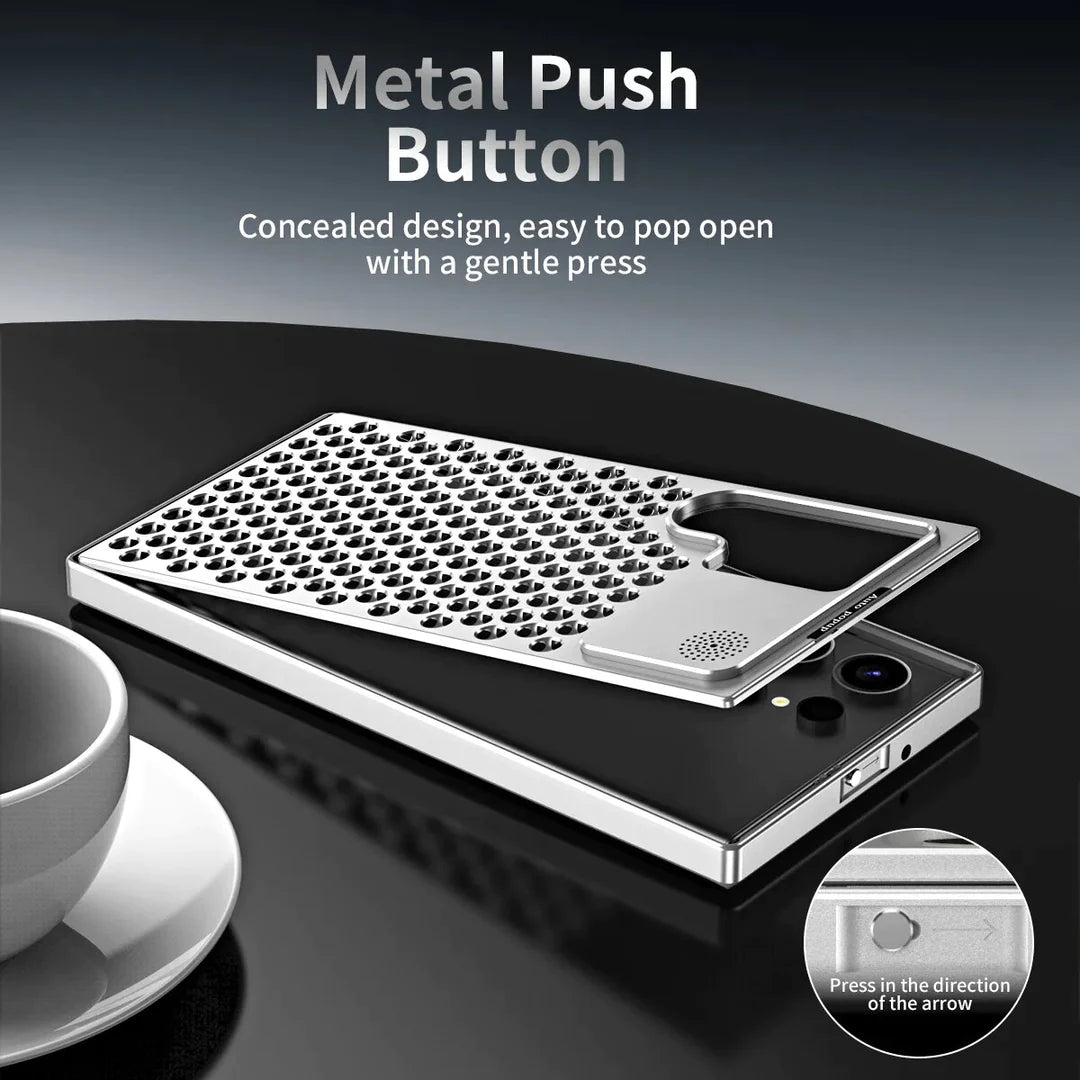 Silver Aero Mesh Pro Metallic Hybrid Case - Samsung S22 Ultra/S23 Ultra/ S24 Ultra