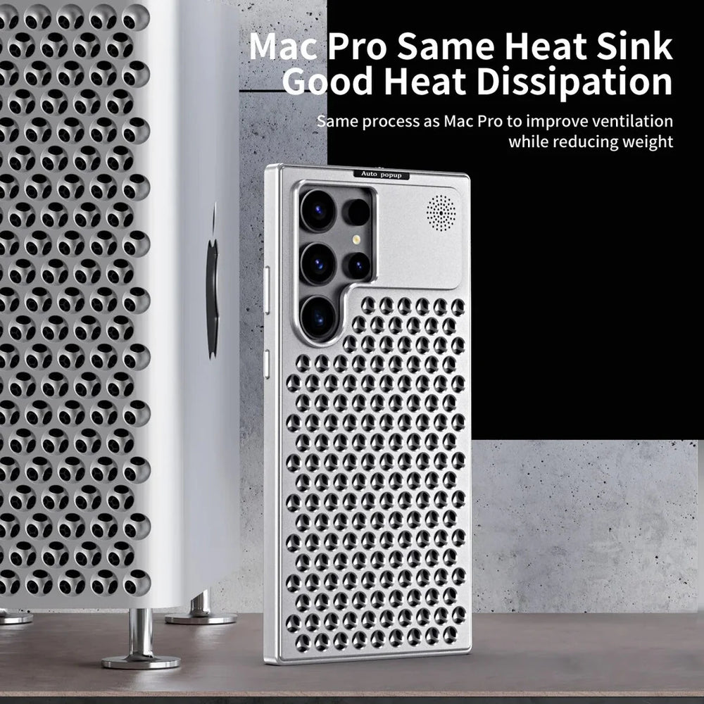 Silver Aero Mesh Pro Metallic Hybrid Case - Samsung S24 Ultra