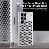 Black Aero Mesh Pro Metallic Hybrid Case - Samsung S22 Ultra/S23 Ultra/ S24 Ultra