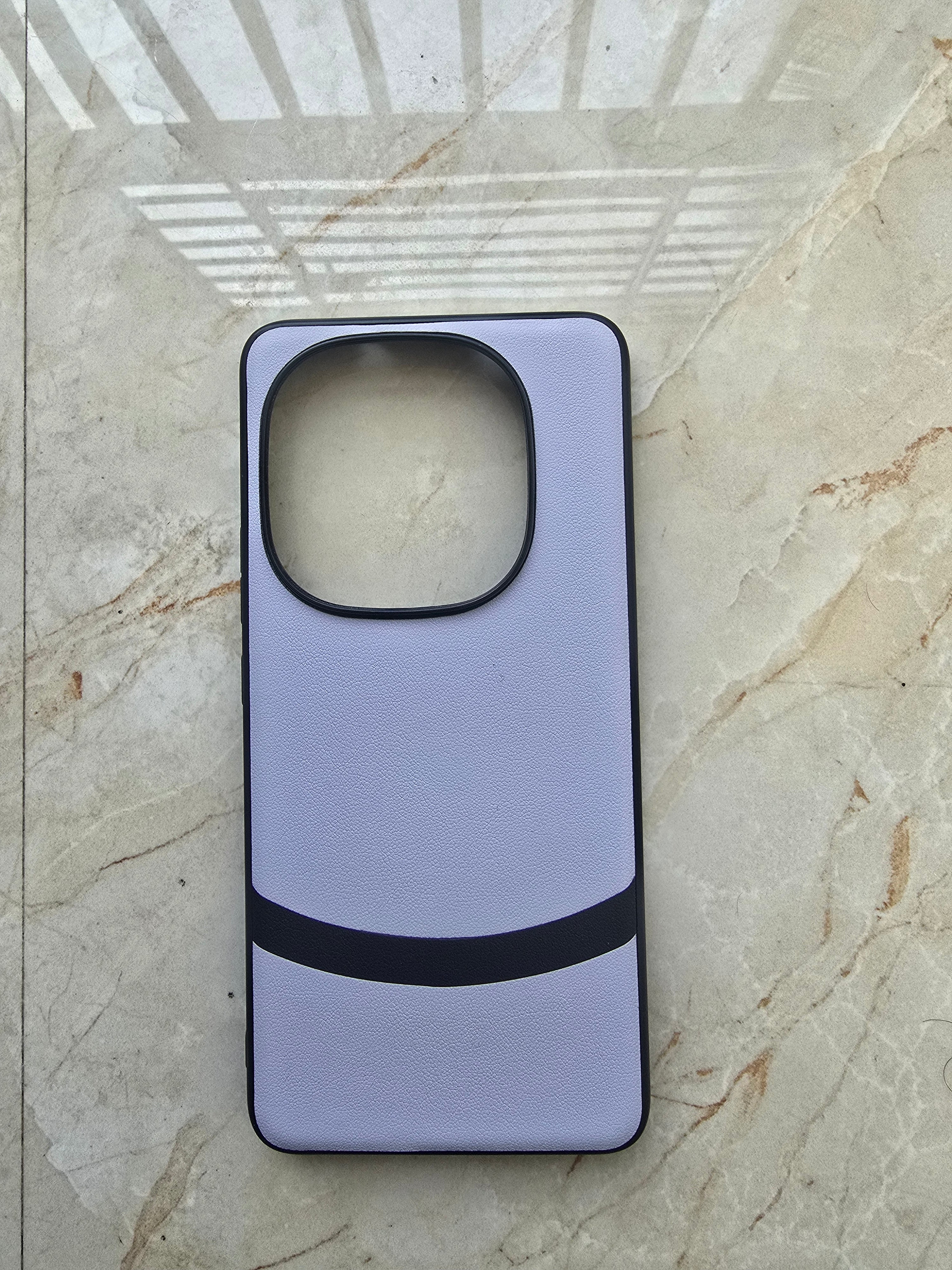 Lavender luxury dual leather finish with shockproof bumper Case For iQOO 13