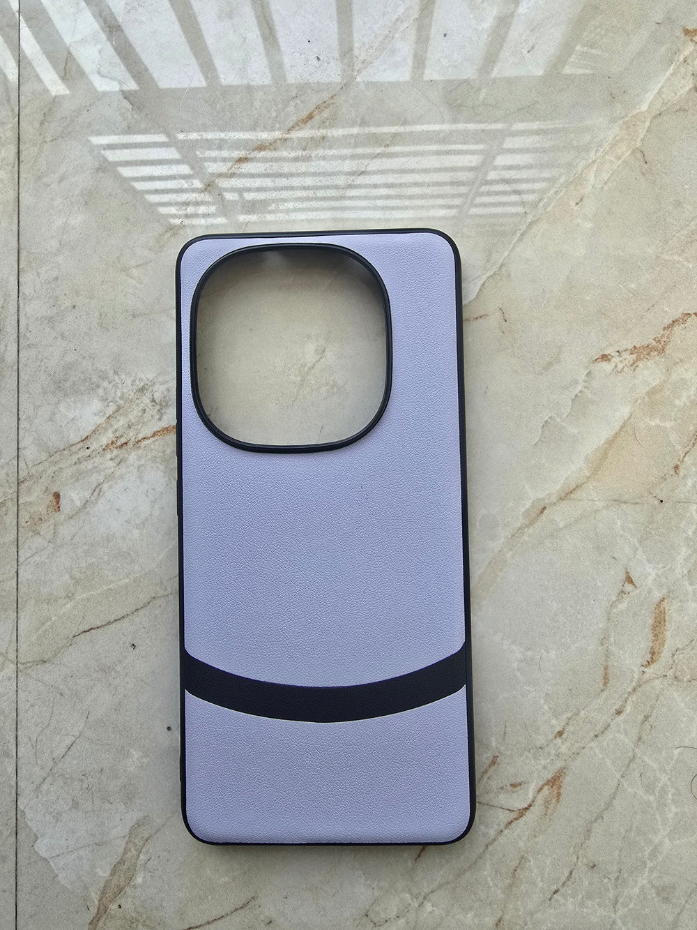 Lavender luxury dual leather finish with shockproof bumper Case For iQOO 13