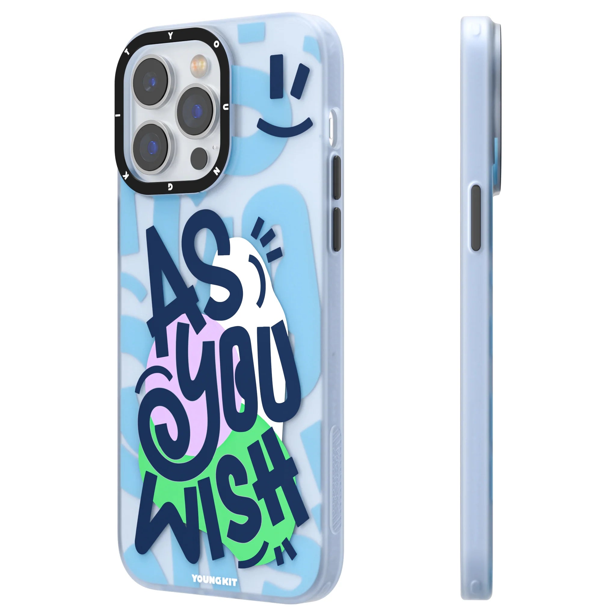 Youngkit Blue As you wish iphone cases - 12/12Pro/14Pro/14ProMax