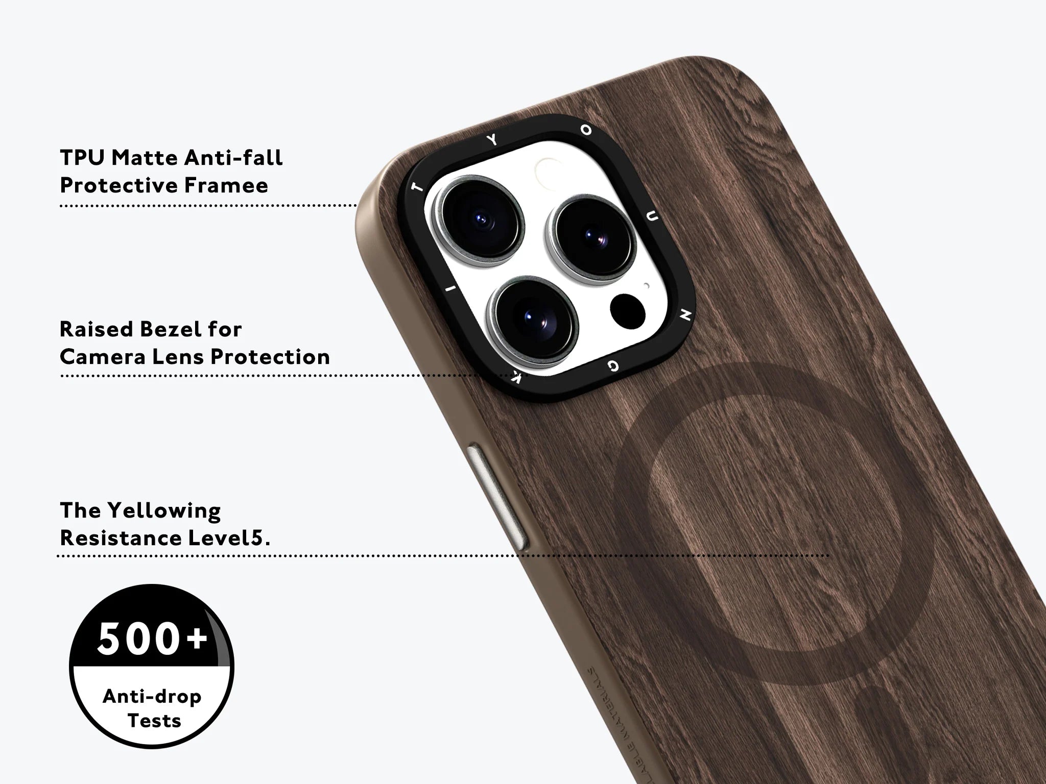 Youngkit Brown woodland Magsafe case for iPhone 15 Pro