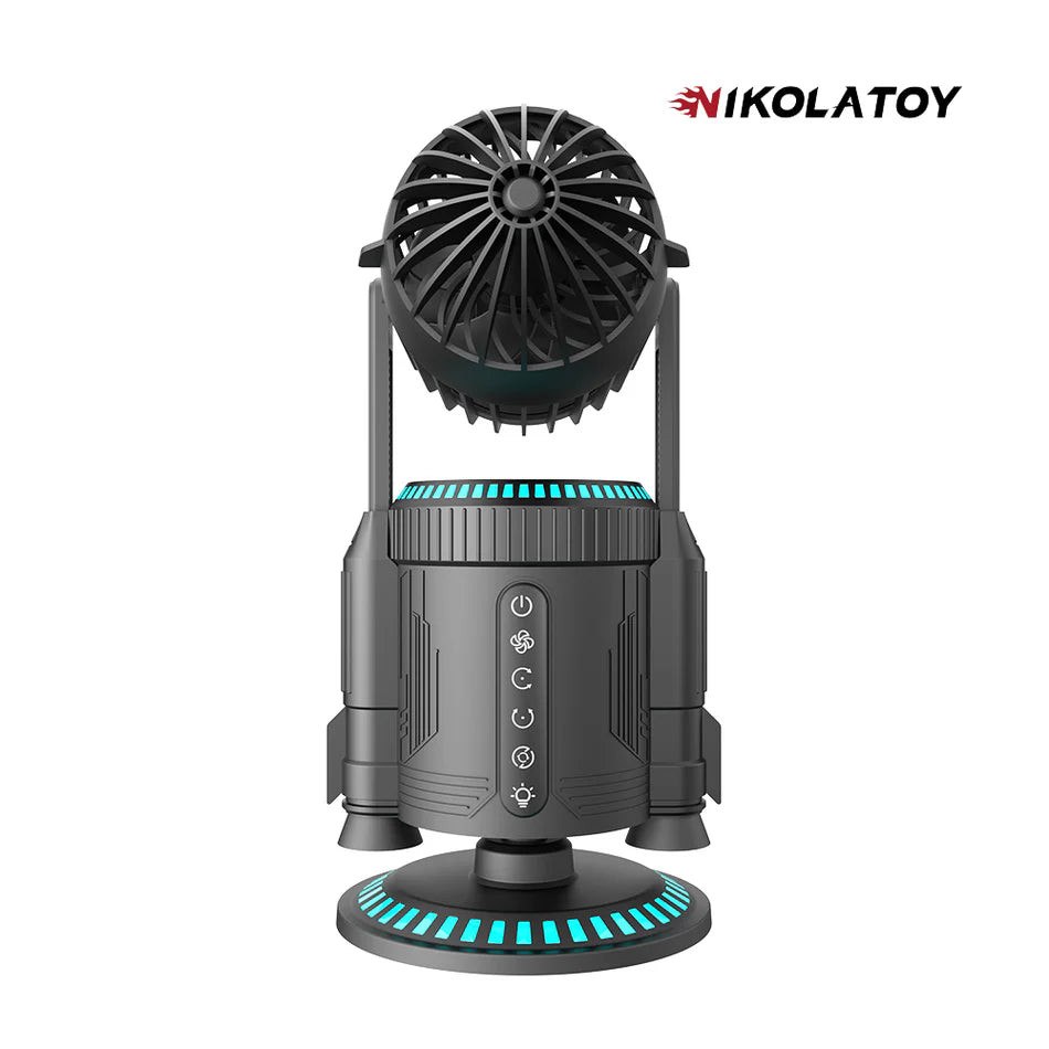 Creative Rocket Desktop Fan Ornaments Decorations Collection Science Discovery Toys - Black
