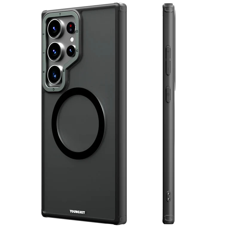 Youngkit Skin Feel MagSafe Samsung Galaxy S24 Ultra Case - Black