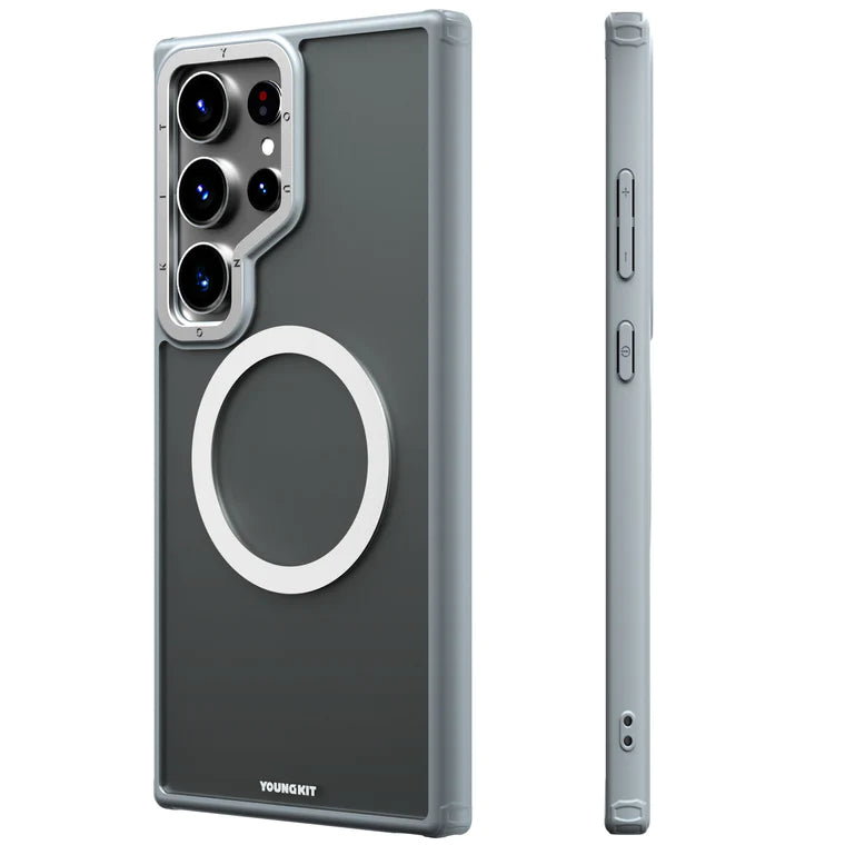 Youngkit Skin Feel Mag Safe Samsung Galaxy S24 Ultra Case - Grey