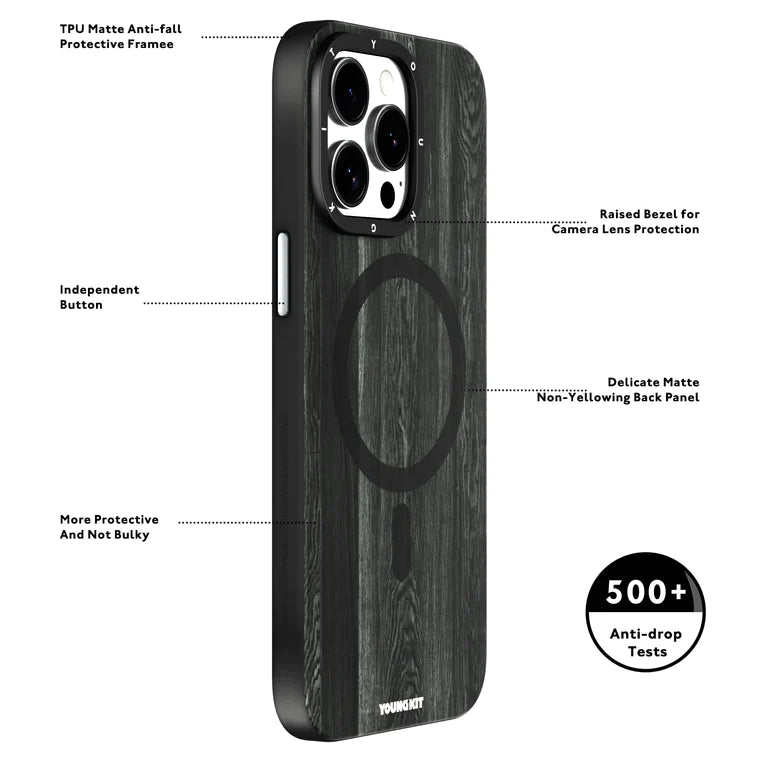 Youngkit Black woodland Magsafe case for iPhone 14 Promax