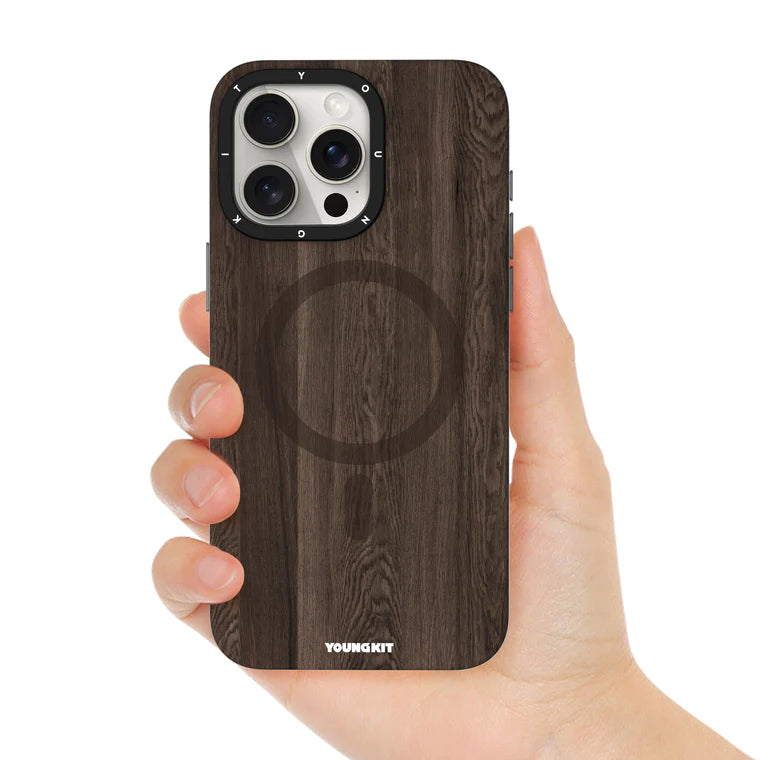Youngkit Brown woodland Magsafe case for iPhone 15 Pro