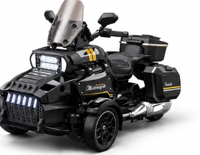 Black RC Drift Remote Control Three-Wheel Motor 2.4 Ghz Beetle Electric Model Emulation Motorcycle