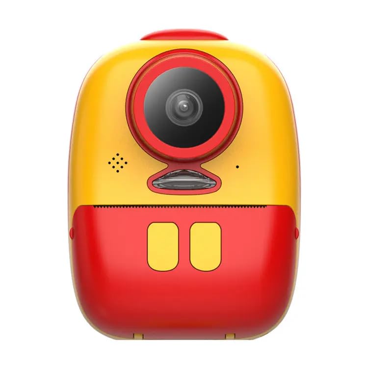 Instant Printing Retro Photo and Video Camera for Kids, 1080P Full-HD Video(Red)