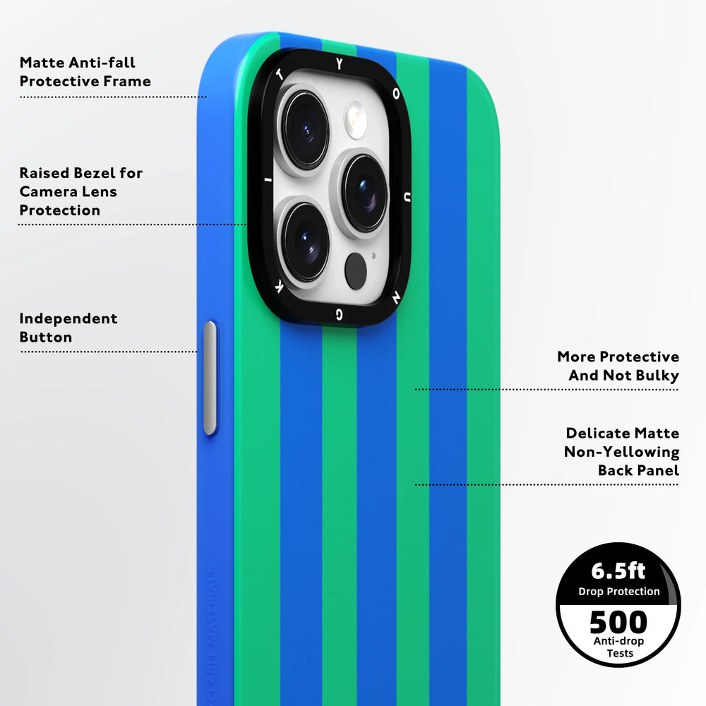 Youngkit Green Colorful Striped Piano Keys Magsafe case - iPhone 15 Pro