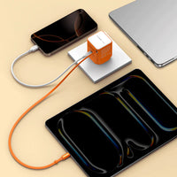 1-Charge+ 1-Port GaN Charger With Built-In USB-C Cable 65W - Black