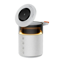 5-in-1 Wireless Charging Station with Bluetooth Speaker, Night Light, 360° Stereo Sound - White