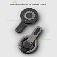Black - 360° Magnetic Rotating Phone Holder – Double-Sided Magnetic Desktop Stand