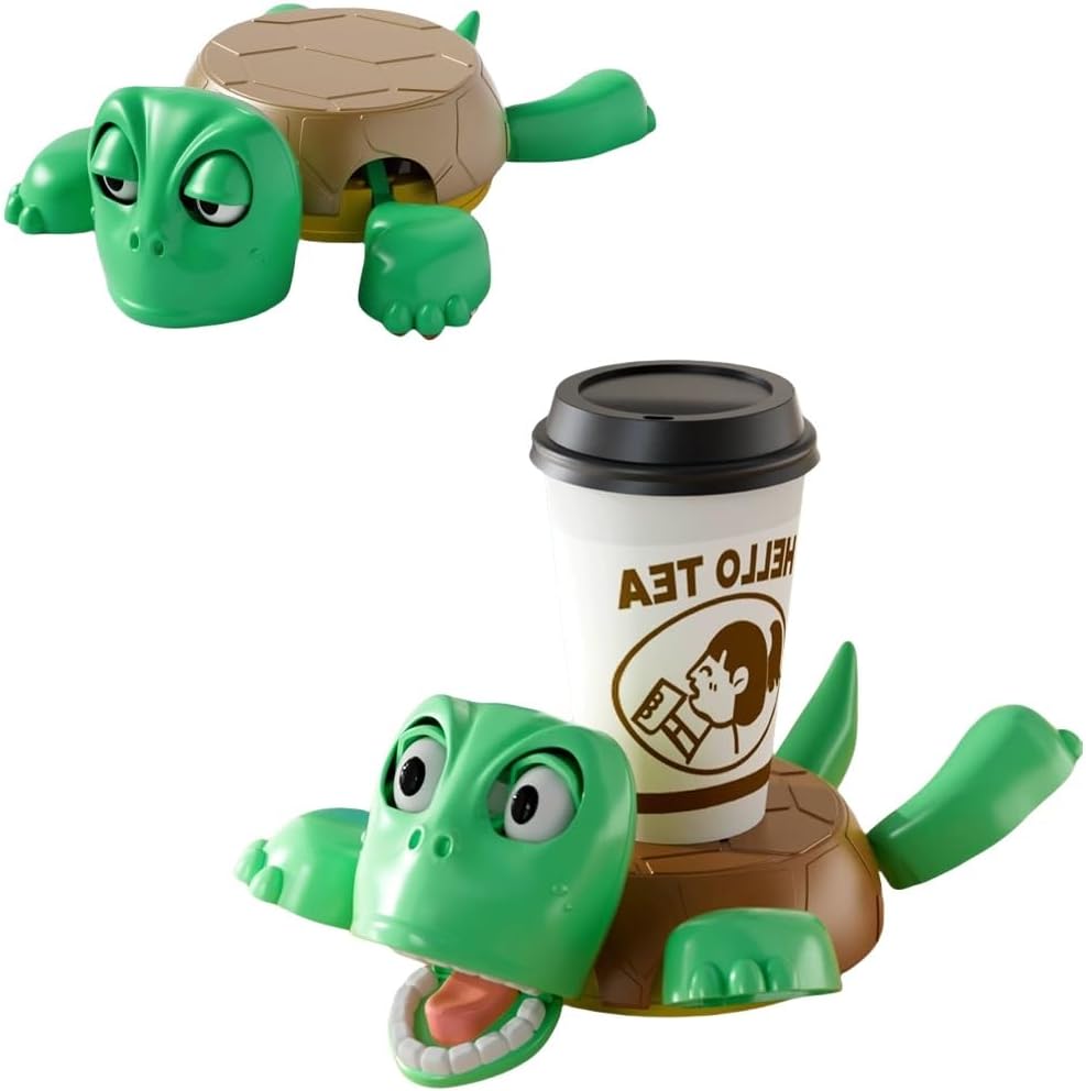 Turtle Coasters Tea Coffee Mug Drinks Holder Fun Cup Pad (Dark Green)