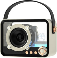 White Transparent Wireless Bluetooth Speaker with RGB Lights TF Card FM AUX Support 5W HiFi HD Sound 8H Playtime