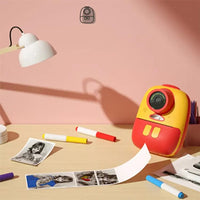 Instant Printing Retro Photo and Video Camera for Kids, 1080P Full-HD Video(Red)