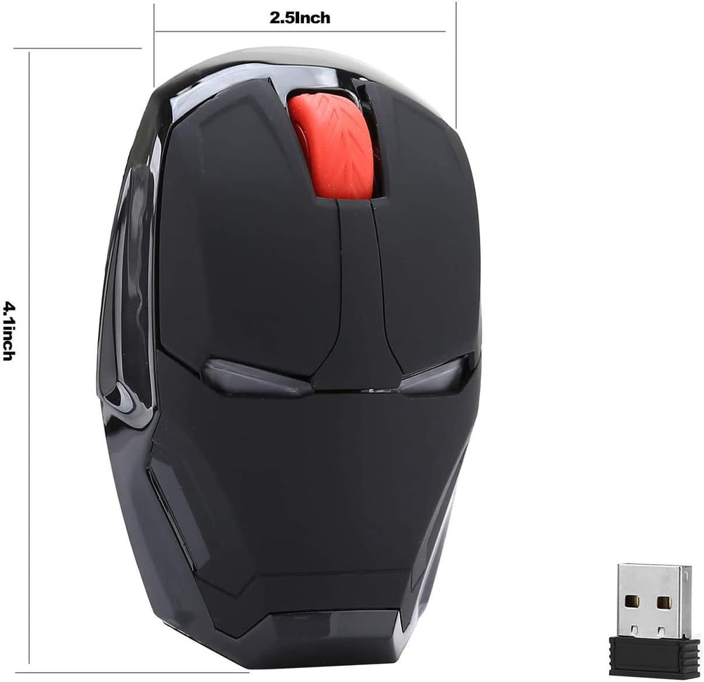 Wireless Iron Man Mouse 2.4G Optical Computer Mouse for Desktop Laptop PC Mac