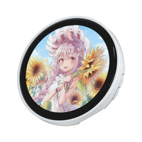 Smart Digital Badge Customizable Display with Photo/GIF/Video,Rechargeable Battery Easy Clip Design Redefine Dynamic Brooch Ultra-thin 10mm 1.85-inch HD Screen