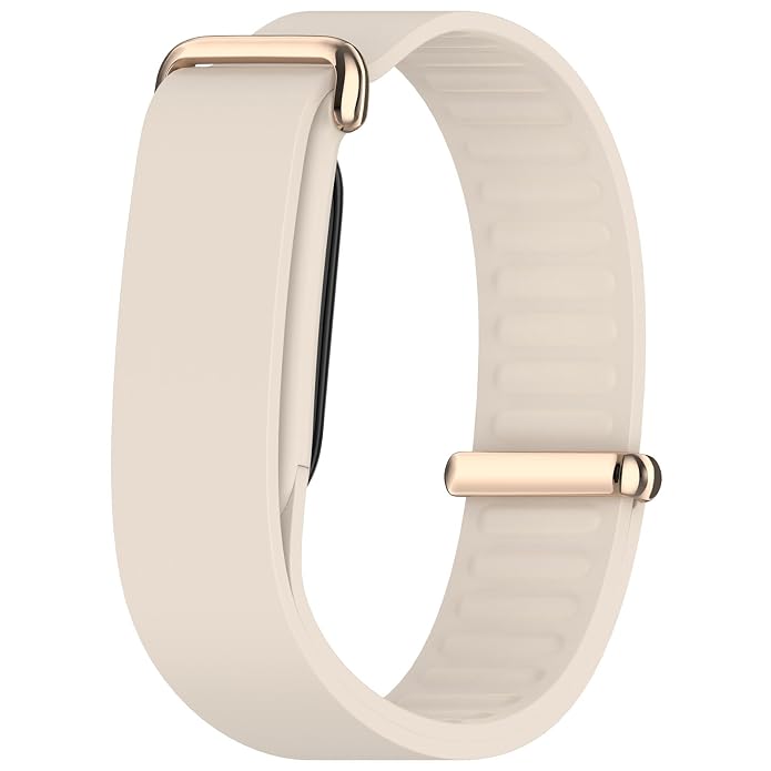Creamy White Google Fitbit Air Silicone Watch Strap Quick Release Band