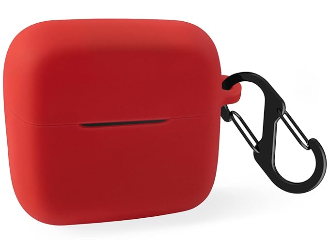 Silicone Case Compatible with Skullcandy Mod with Carabiner (Red)