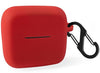 Silicone Case Compatible with Skullcandy Mod with Carabiner (Red)