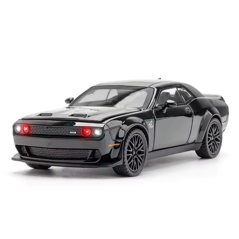 1:32 Scale Black Alloy Metal Pull Back Die-cast Dodge Challenger car
