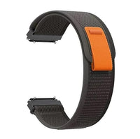 20 MM Black with Orange Trail loop Bands Compatible for Android Smartwatches