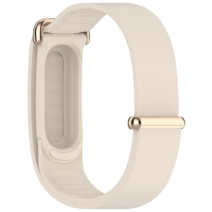 Creamy White Google Fitbit Air Silicone Watch Strap Quick Release Band