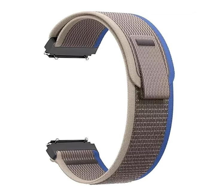 20 MM Blue with Grey Trail loop Bands for Android Smartwatches