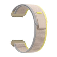 20 MM Beige with Yellow Trail loop Bands Compatible for Android Smartwatches