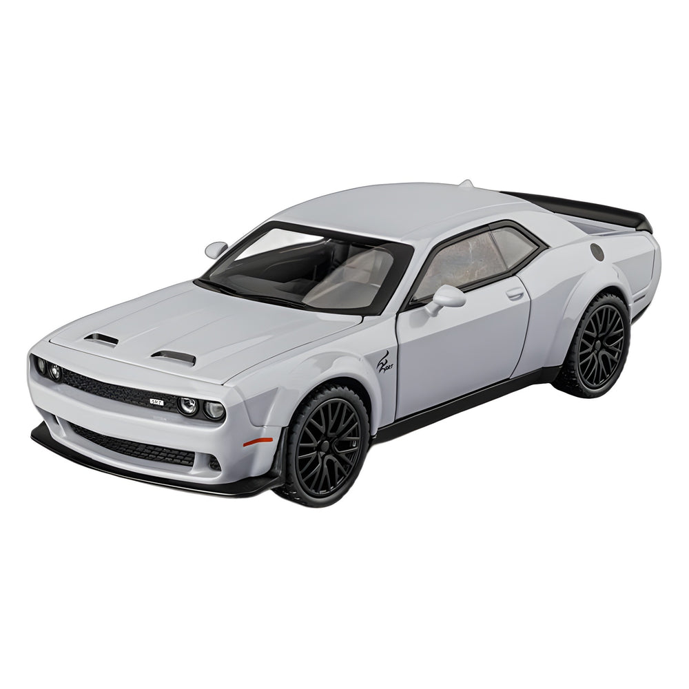 1:32 Scale Grey Alloy Metal Pull Back Die-cast Dodge Challenger car