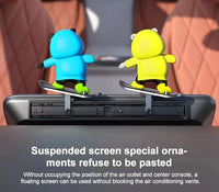 Black Panda Car Dashboard Toy –Auto Sliding Motion Decor, Cool Sliding Car Accessory, Fun Car Interior Decoration Accessories