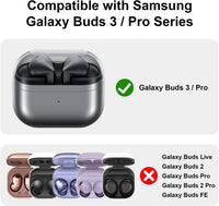 White Soft TPU Funny Shockproof Protective Covers with Lanyard for Samsung Galaxy Buds3 Pro/Galaxy Buds3(2024)