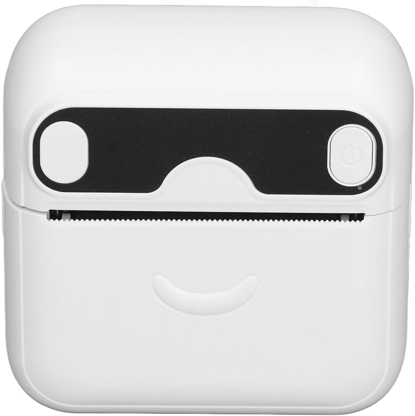 Inkless Mini Compact Thermal Printer(B/W) - White Smiley