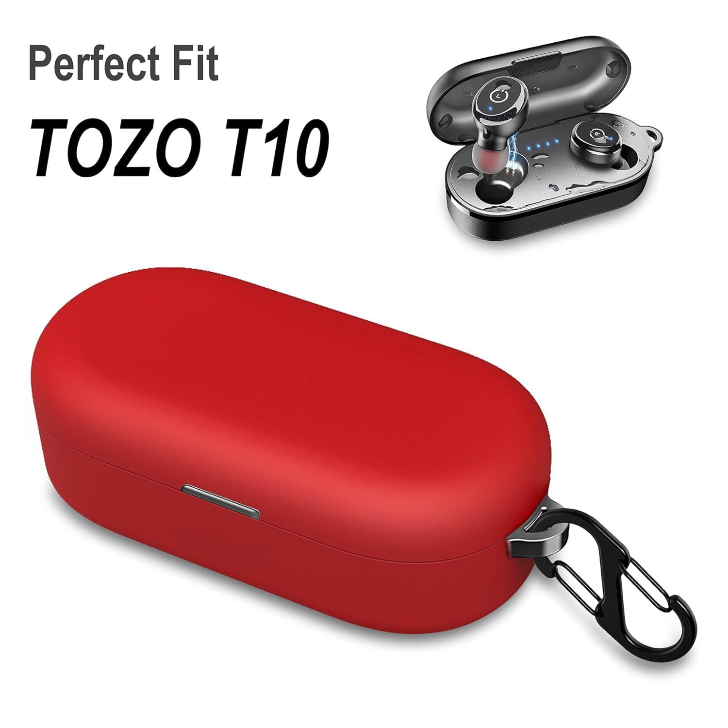 Red Silicone Case Cover Compatible with TOZO T10