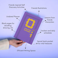 Friends Undated Planner | A5 size | 100 GSM Paper | 300+ Pages | Monthly & Yearly Trackers | Daily Schedules | Self-Discovery Activities | Budget Tracker - D2