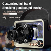 White Transparent Wireless Bluetooth Speaker with RGB Lights TF Card FM AUX Support 5W HiFi HD Sound 8H Playtime