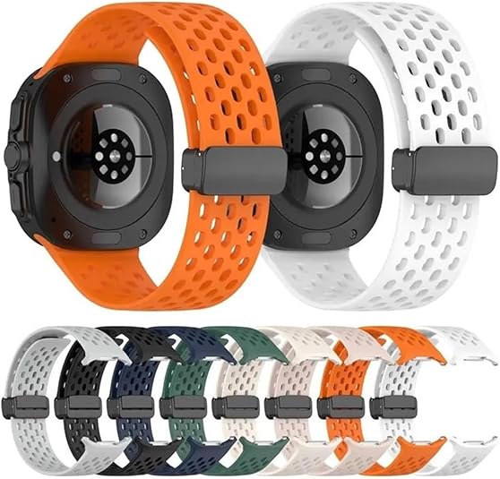 Grey Silicone Sport Breathable Bands for Galaxy Watch Ultra