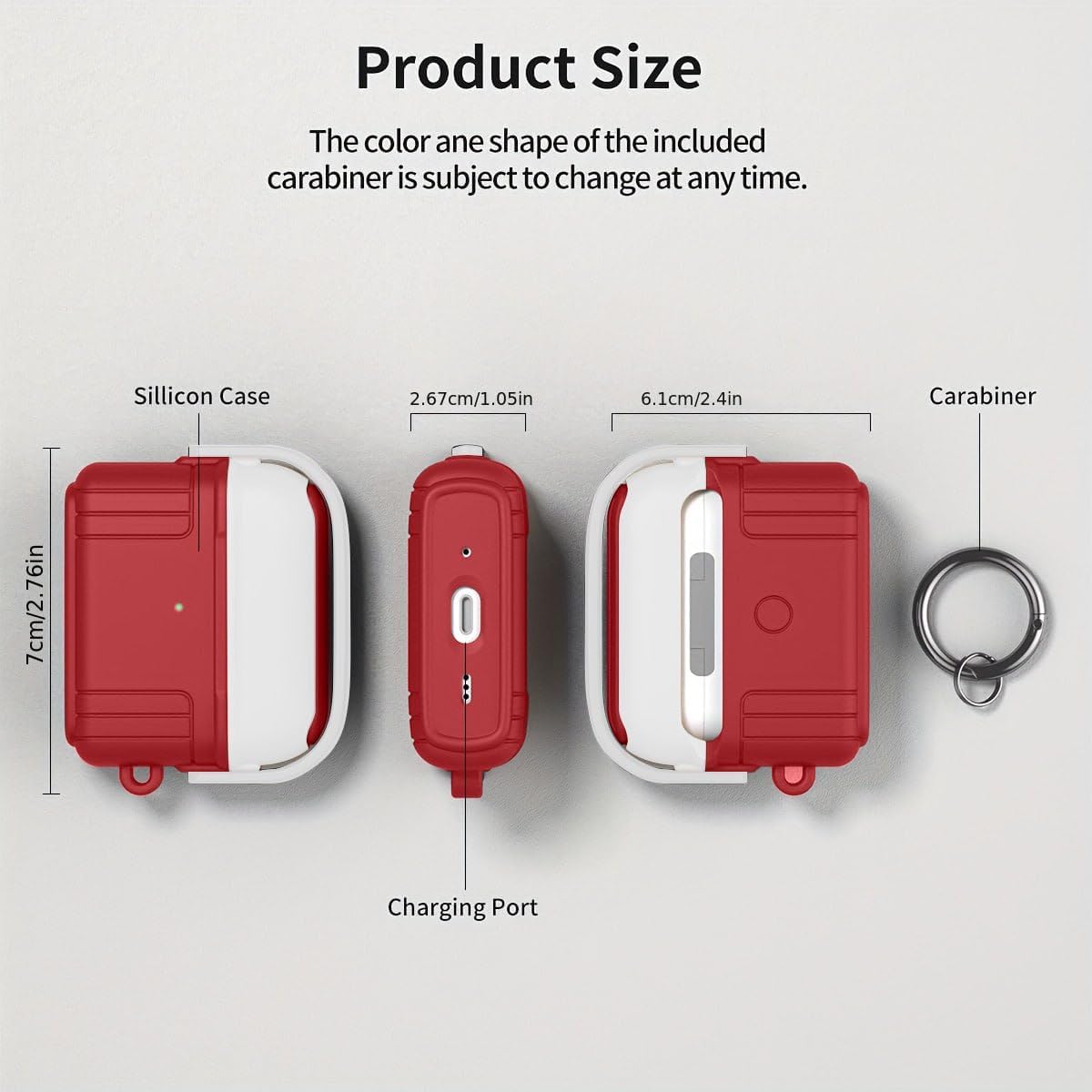 Secure Lock, Shock-Absorbing Switch Protective Case for Airpod Pro 2 - Red