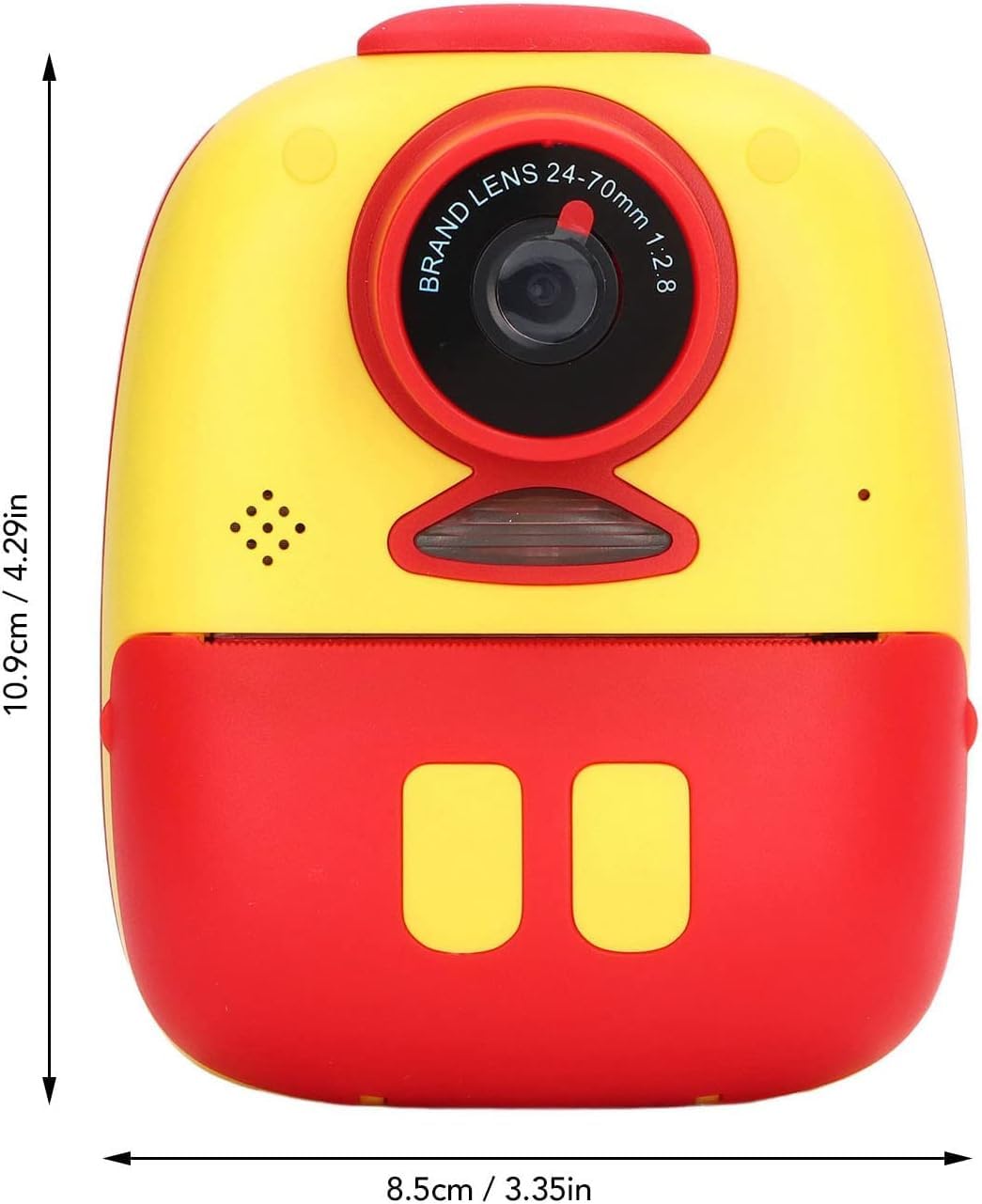 Instant Printing Retro Photo and Video Camera for Kids, 1080P Full-HD Video(Red)