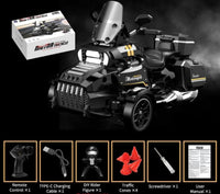 Black RC Drift Remote Control Three-Wheel Motor 2.4 Ghz Beetle Electric Model Emulation Motorcycle