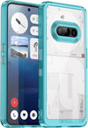Hard PC + TPU Frame, Drop-Resistant, Protective Case Compatible with Nothing Phone 3a (Transparent Blue)