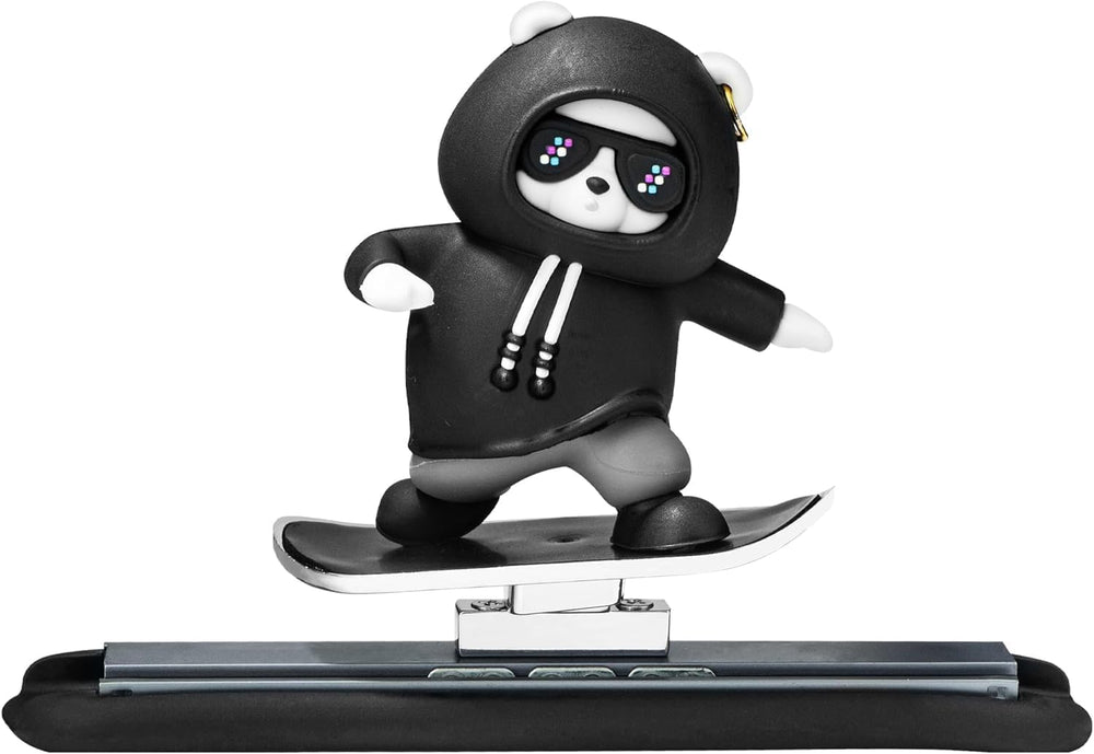 Black Panda Car Dashboard Toy –Auto Sliding Motion Decor, Cool Sliding Car Accessory, Fun Car Interior Decoration Accessories