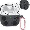 Classic Retro Handheld Game Console Design Case for Apple Air Pods 4 Case - Black